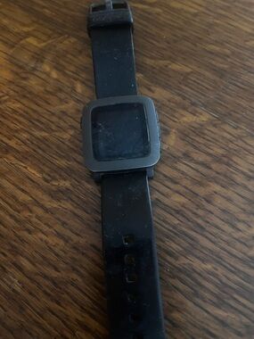 Black Unbranded Smart Fitness Watch with Silicone Band ? Working No Charger